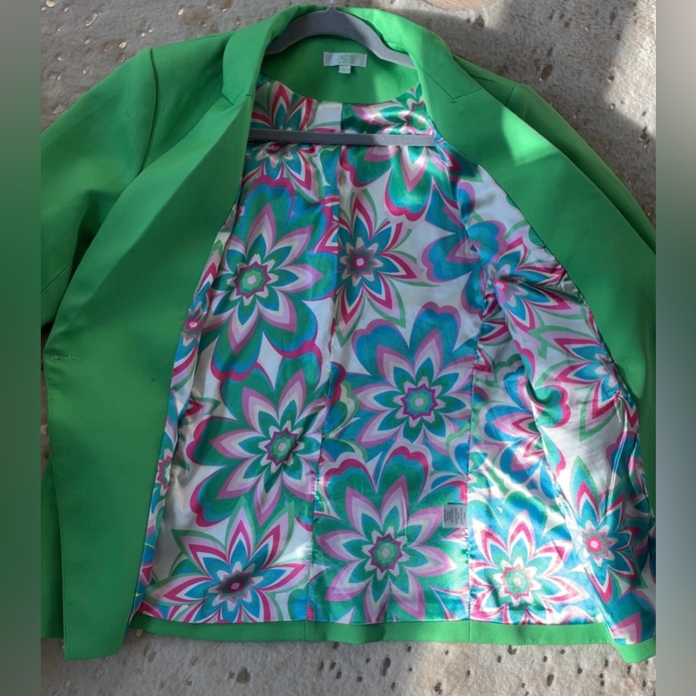 Jade Green Winnie Double-Breasted Blazer L - Picture 9 of 10
